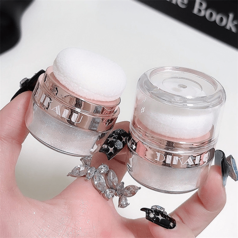Sparkling Fairy Magic Dust, Pink Bridal Wedding Highlighter, Round Shape Body Flash Powder, Skin Tone Clavicle Disco Jumping Racket, Ideal for Arts & Performance